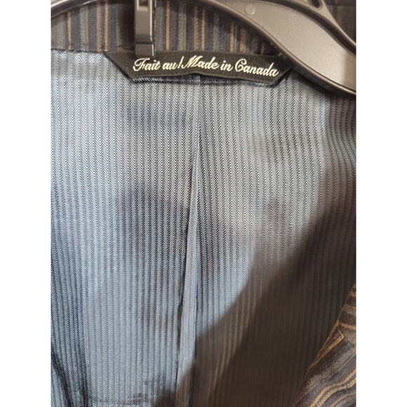 Jack Victor Prossimo Gray Striped 3-Button Formal Career Sport Coat Mens 44L - Picture 11 of 16